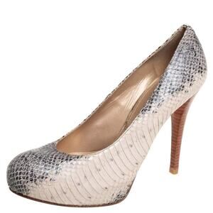 Stuart Weitzman Two Tone Water snake Platform Pumps Size 7.5